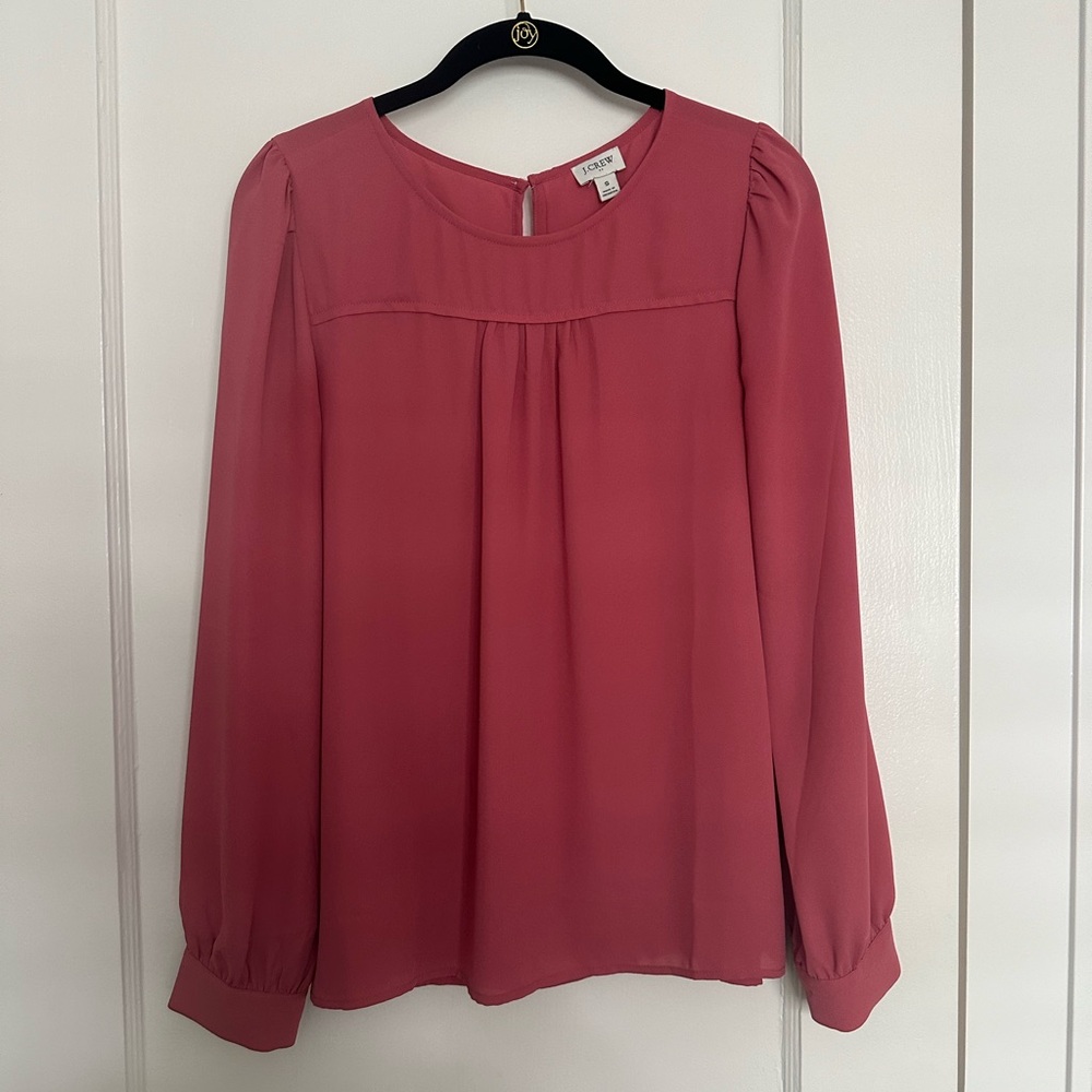 Jcrew pink blouse
